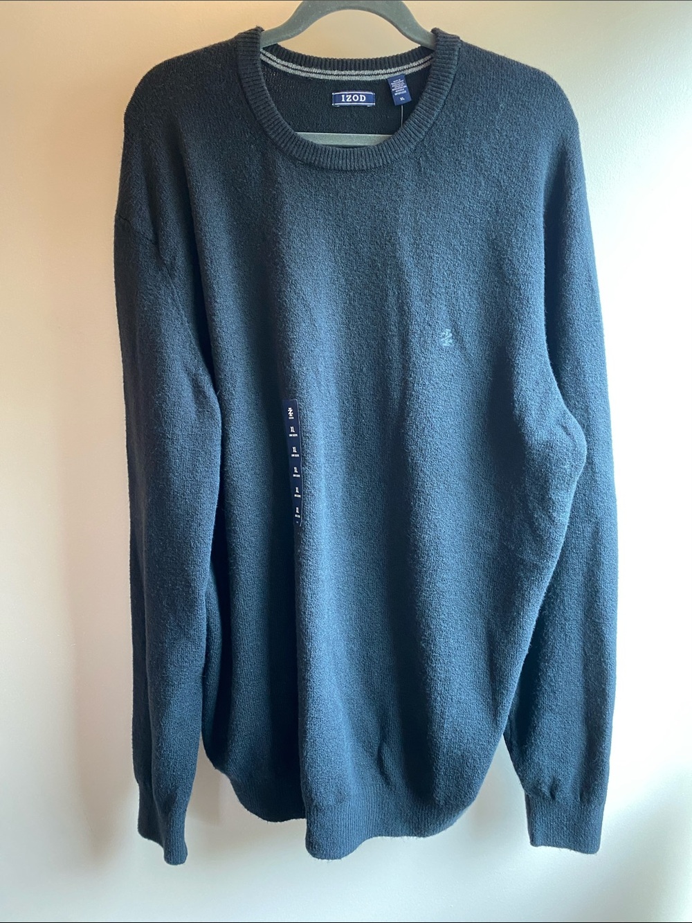 Izod Men’s Black Crewneck Sweater NWT